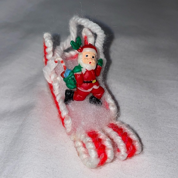 Vintage Other - Vintage Handmade Santa Sleigh Christmas Ornament